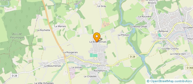 localisation de l'entreprise MONSIEUR SERGE LESBOS  PLESLIN-TRIGAVOU