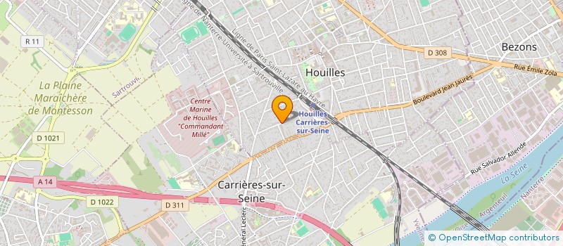 localisation de l'entreprise MONSIEUR SERGE LETRENEUF  HOUILLES