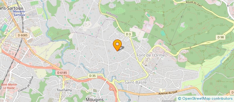 localisation de l'entreprise MONSIEUR SERGE LEUVILLIER  MOUGINS