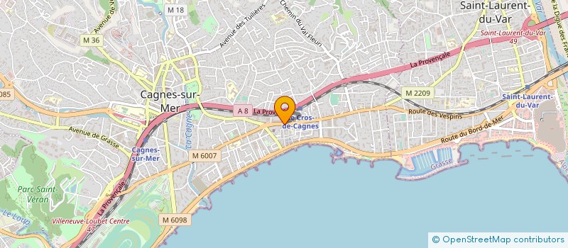localisation de l'entreprise MONSIEUR SERGE LITTMANN à CAGNES-SUR-MER