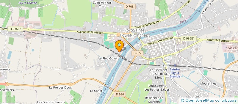 localisation de l'entreprise MONSIEUR SERGE LORENZATO  PORT STE FOY ET PONCHAPT