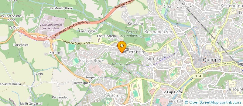 localisation de l'entreprise MONSIEUR SERGE MALLEGOL  QUIMPER