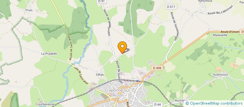 localisation de l'entreprise MONSIEUR SERGE MARTIN  CRAPONNE-SUR-ARZON