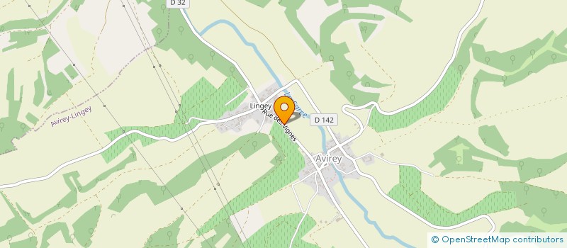 localisation de l'entreprise MONSIEUR SERGE MATHIEU  AVIREY-LINGEY