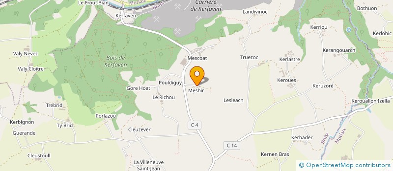 localisation de l'entreprise MONSIEUR SERGE MAUBAN  PLOUDIRY