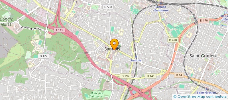 localisation de l'entreprise MONSIEUR SERGE MBUTU KASONGO  SANNOIS