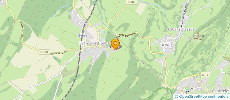 localisation de l'entreprise MONSIEUR SERGE MERELLE  BYANS-SUR-DOUBS