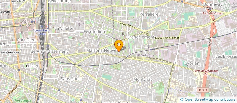 localisation de l'entreprise MONSIEUR SERGE METRAL  VILLEURBANNE