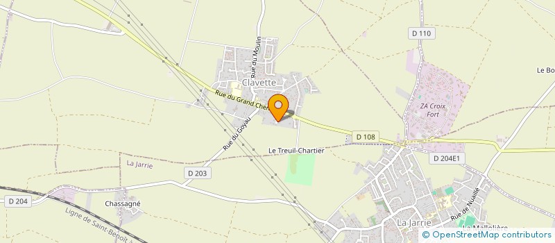 localisation de l'entreprise MONSIEUR SERGE MIGNONNEAU  CLAVETTE