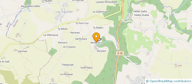 localisation de l'entreprise MONSIEUR SERGE MIOSSEC  LOC-EGUINER