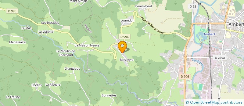 localisation de l'entreprise MONSIEUR SERGE MISSONNIER  AMBERT