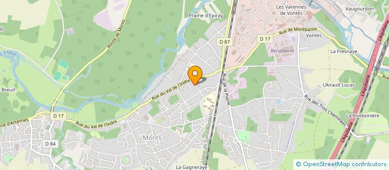 localisation de l'entreprise MONSIEUR SERGE MOREAU  MONTS