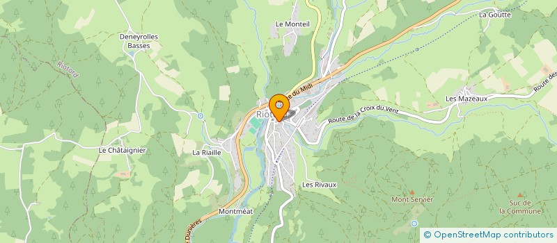 localisation de l'entreprise MONSIEUR SERGE MOUILLAUX  RIOTORD