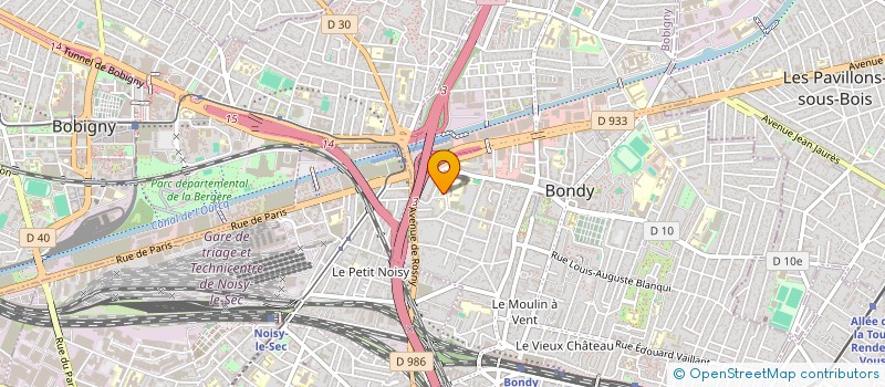 localisation de l'entreprise MONSIEUR SERGE NOUBISSIE  BONDY