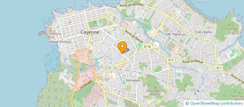 localisation de l'entreprise MONSIEUR SERGE OCEAN  CAYENNE