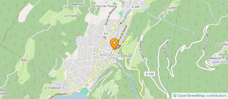 localisation de l'entreprise MONSIEUR SERGE PADONOU  ALLEVARD