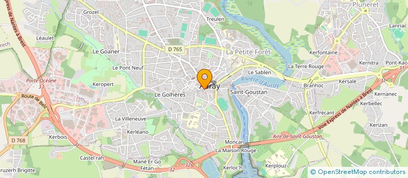 localisation de l'entreprise MONSIEUR SERGE PARRAUD à AURAY