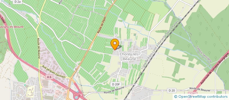 localisation de l'entreprise MONSIEUR SERGE PASSEMARD  CHOREY-LES-BEAUNE