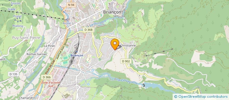 localisation de l'entreprise MONSIEUR SERGE PEBUSQUE à BRIANCON