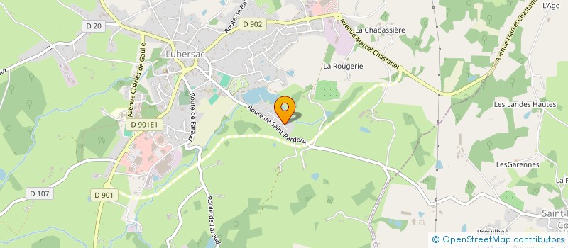 localisation de l'entreprise MONSIEUR SERGE PORTAIS  LUBERSAC