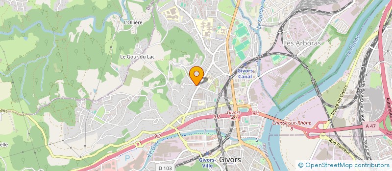 localisation de l'entreprise MONSIEUR SERGE PY  GIVORS