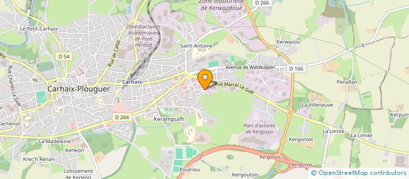 localisation de l'entreprise MONSIEUR SERGE QUEMENER  CARHAIX-PLOUGUER