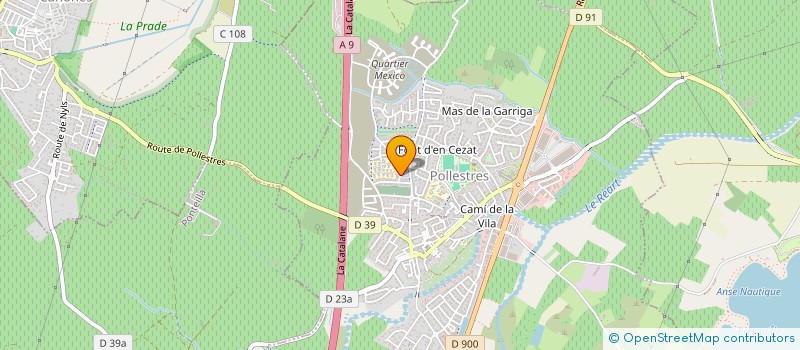 localisation de l'entreprise MONSIEUR SERGE RABUSSEAU  POLLESTRES