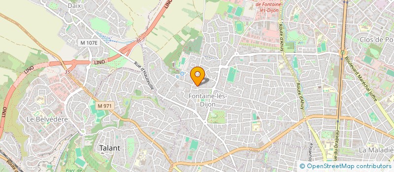 localisation de l'entreprise MONSIEUR SERGE RABUT  FONTAINE-LES-DIJON