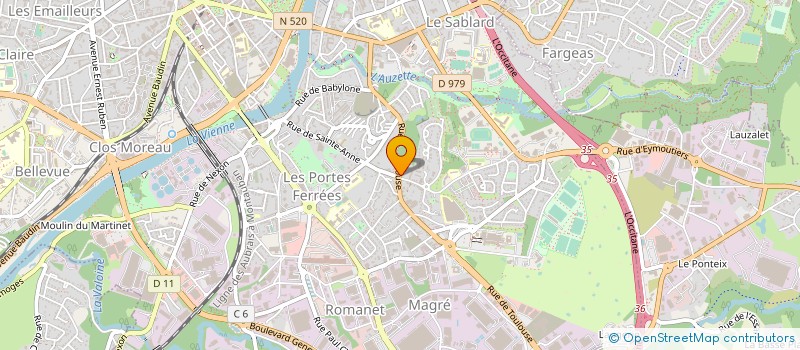 localisation de l'entreprise MONSIEUR SERGE REBIERE à LIMOGES