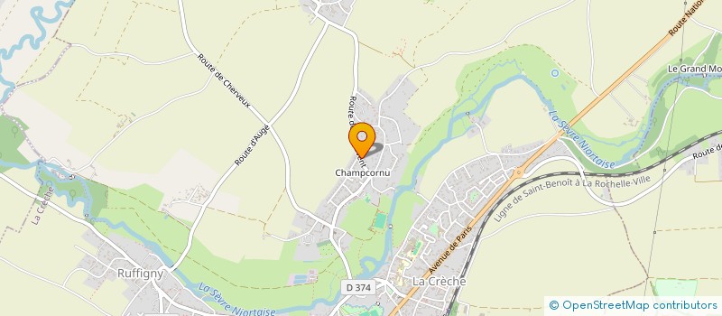 localisation de l'entreprise MONSIEUR SERGE RENAUDEAU  LA CRECHE