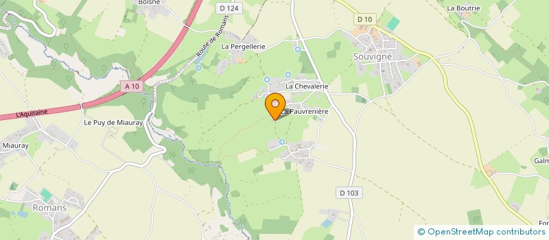 localisation de l'entreprise MONSIEUR SERGE SAUZEAU  SOUVIGNE