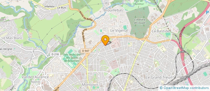 localisation de l'entreprise MONSIEUR SERGE SAUZET à LIMOGES