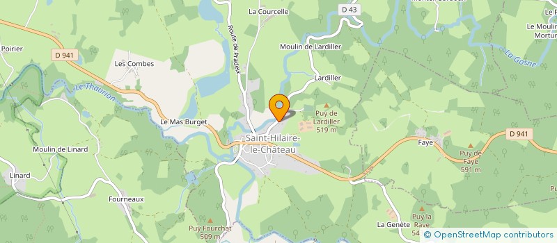 localisation de l'entreprise MONSIEUR SERGE SIMONET  SAINT-HILAIRE-LE-CHATEAU