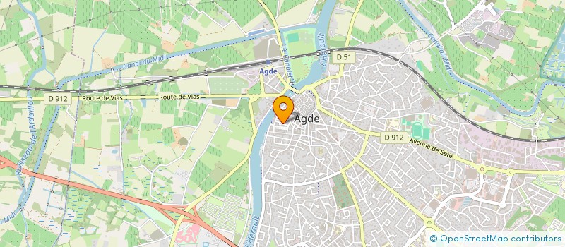 localisation de l'entreprise MONSIEUR SERGE SOUCHON-KOGUIA  AGDE