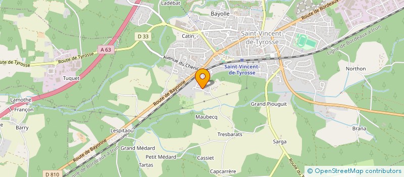 localisation de l'entreprise MONSIEUR SERGE STONEBANK-SABATHIER  SAINT-VINCENT-DE-TYROSSE