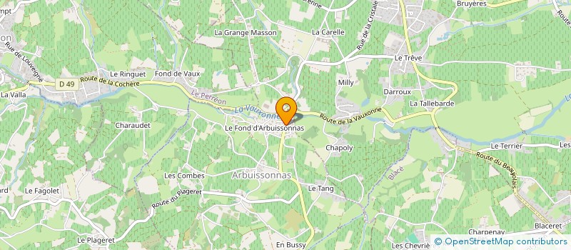 localisation de l'entreprise MONSIEUR SERGE TRIBOLET  SALLES-ARBUISSONNAS-EN-BEAUJOLAIS