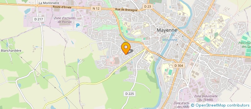 localisation de l'entreprise MONSIEUR SERGE VANNIER  MAYENNE