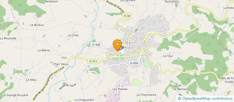 localisation de l'entreprise MONSIEUR SERGE VARNET à SAINT-MARTIN-EN-HAUT