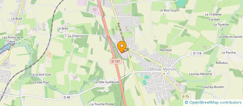 localisation de l'entreprise MONSIEUR SERGE VILAIN  MINIAC-MORVAN