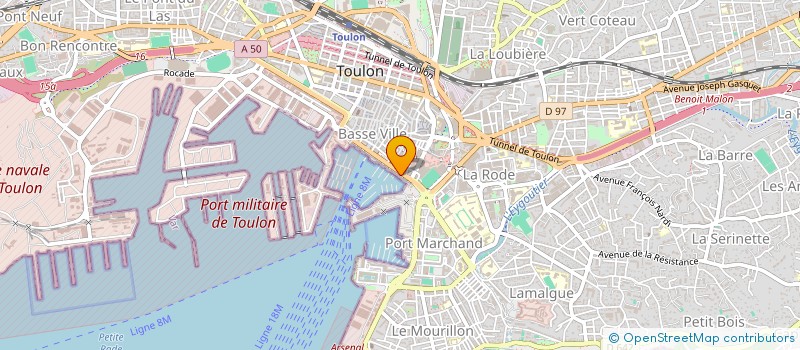 localisation de l'entreprise MONSIEUR SERGE VUILLOD  TOULON