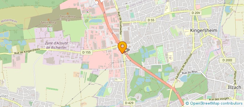 localisation de l'entreprise MONSIEUR SERGE YVARS  KINGERSHEIM