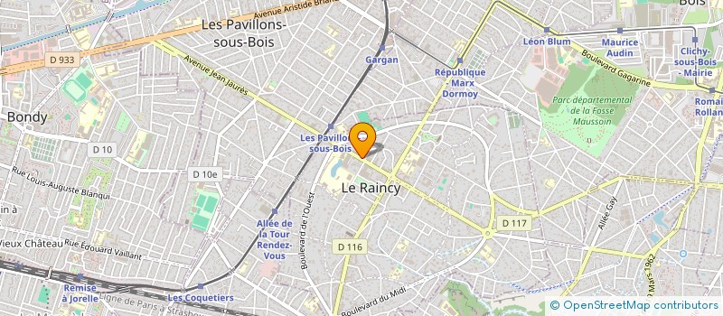 localisation de l'entreprise MONSIEUR SERGHEI NOVITCHI à LE RAINCY