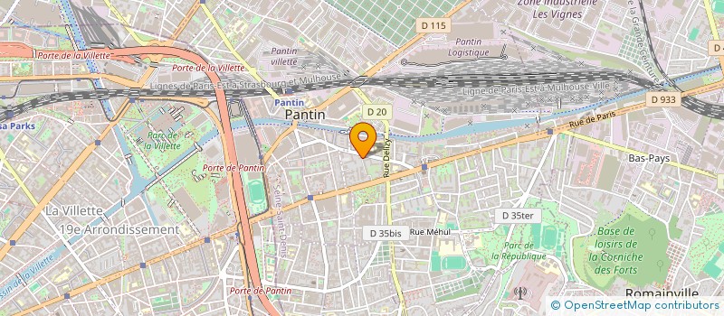 localisation de l'entreprise MONSIEUR SERGHEI PETRAS  PANTIN