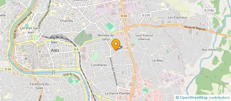 localisation de l'entreprise MONSIEUR SERGIO PEREIRA DA SILVA à ALES
