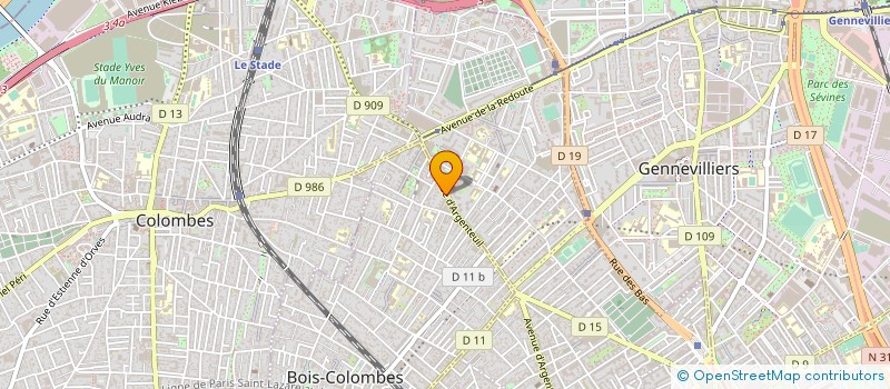 localisation de l'entreprise MONSIEUR SEVERE MAYEUX à BOIS-COLOMBES