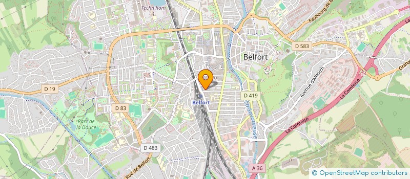 localisation de l'entreprise MONSIEUR SEVERIN LAURENT  BELFORT