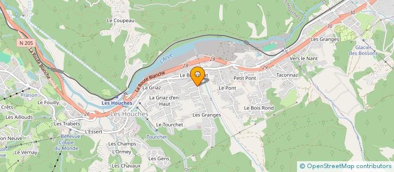 localisation de l'entreprise MONSIEUR SHANE MC MANUS  LES HOUCHES