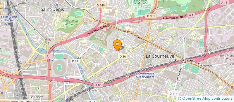 localisation de l'entreprise MONSIEUR SHEIK-IBRAHIM HASSANI à LA COURNEUVE