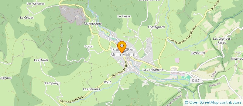 localisation de l'entreprise MONSIEUR SHIWEI ZHANG  SAINT-JULIEN-MOLIN-MOLETTE