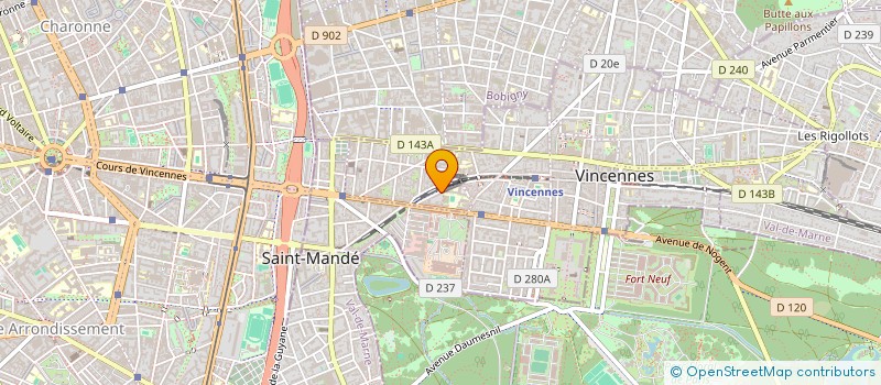 localisation de l'entreprise MONSIEUR SHY NABET à VINCENNES